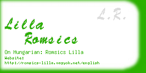 lilla romsics business card